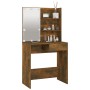 Dressing table with LED smoked oak color 74.5x40x141 cm by vidaXL, Bedroom Dressers - Ref: Foro24-820481, Price: 91,44 €, Dis...