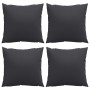 Cojines decorativos 4 uds tela negro 40x40 cm de vidaXL, Cojines - Ref: Foro24-314330, Precio: 31,58 €, Descuento: %