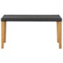 Synthetic rattan and black acacia wood garden bench 120 cm by vidaXL, garden benches - Ref: Foro24-46488, Price: 49,45 €, Dis...