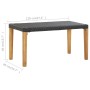 Synthetic rattan and black acacia wood garden bench 120 cm by vidaXL, garden benches - Ref: Foro24-46488, Price: 49,45 €, Dis...