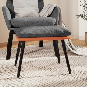 Reposapiés tela cuero sintético gris claro naranja 45x29,5x35cm de vidaXL, Otomanas - Ref: Foro24-341526, Precio: 39,99 €, De...