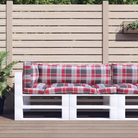 Cushions for pallets 3 units red checkered fabric by vidaXL, Cushions for chairs and sofas - Ref: Foro24-314670, Price: 39,99...