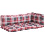 Cushions for pallets 3 units red checkered fabric by vidaXL, Cushions for chairs and sofas - Ref: Foro24-314670, Price: 38,89...