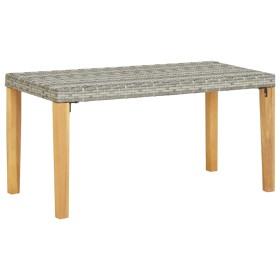 Synthetic rattan and gray acacia wood garden bench, 120 cm by vidaXL, garden benches - Ref: Foro24-46489, Price: 47,64 €, Dis...