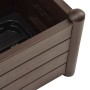 Planter with PP mocha lattice 43x43x142 cm by vidaXL, Pots and planters - Ref: Foro24-313980, Price: 81,41 €, Discount: %