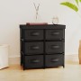 Storage cabinet with 6 black steel drawers 55x29x55 cm by vidaXL, Lockers and storage cabinets - Ref: Foro24-337257, Price: 4...