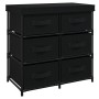 Storage cabinet with 6 black steel drawers 55x29x55 cm by vidaXL, Lockers and storage cabinets - Ref: Foro24-337257, Price: 4...