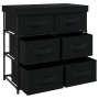 Storage cabinet with 6 black steel drawers 55x29x55 cm by vidaXL, Lockers and storage cabinets - Ref: Foro24-337257, Price: 4...