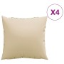 Decorative cushions 4 units beige fabric 40x40 cm by vidaXL, Cushions - Ref: Foro24-314326, Price: 25,99 €, Discount: %