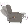 Taupe gray fabric reclining massage chair by vidaXL, Electric massage chairs - Ref: Foro24-339066, Price: 249,80 €, Discount: %