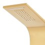 Curved Gold 201 Stainless Steel Shower Panel System by vidaXL, Jet nozzles for bathtubs and showers - Ref: Foro24-147716, Pri...