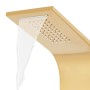 Curved Gold 201 Stainless Steel Shower Panel System by vidaXL, Jet nozzles for bathtubs and showers - Ref: Foro24-147716, Pri...