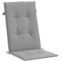 Cojín silla de jardín respaldo alto 2 uds tela gris 120x50x3 cm de vidaXL, Cojines para sillas y sofás - Ref: Foro24-43179, P...