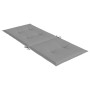 Cojín silla de jardín respaldo alto 2 uds tela gris 120x50x3 cm de vidaXL, Cojines para sillas y sofás - Ref: Foro24-43179, P...