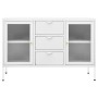 Steel and white tempered glass sideboard 105x35x70 cm by vidaXL, Sideboards - Ref: Foro24-336077, Price: 172,36 €, Discount: %