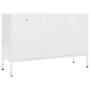 Steel and white tempered glass sideboard 105x35x70 cm by vidaXL, Sideboards - Ref: Foro24-336077, Price: 172,36 €, Discount: %