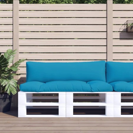 Kissen für Paletten 2 Einheiten aus blauem Stoff von vidaXL, Kissen für Stühle und Sofas - Ref: Foro24-314650, Preis: 52,99 €...