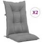 High back garden chair cushion 2 pcs gray fabric 120x50x7 cm by vidaXL, Cushions for chairs and sofas - Ref: Foro24-314236, P...