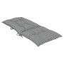 Cojín silla de jardín respaldo alto 2 uds tela gris 120x50x7 cm de vidaXL, Cojines para sillas y sofás - Ref: Foro24-314236, ...