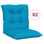 Garden chair cushion low backrest 2 pcs blue fabric 100x50x7 cm by vidaXL, Cushions for chairs and sofas - Ref: Foro24-314290...