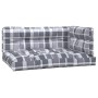 Cushions for pallets 3 units gray checkered fabric by vidaXL, Cushions for chairs and sofas - Ref: Foro24-314572, Price: 53,9...