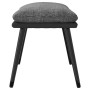 Footstool in light gray fabric and synthetic leather 45x29.5x35 cm by vidaXL, Ottomans - Ref: Foro24-341515, Price: 40,51 €, ...