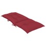 Cojín silla de jardín respaldo alto 6 uds tela rojo 120x50x7 cm de vidaXL, Cojines para sillas y sofás - Ref: Foro24-314262, ...