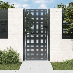 Puerta de jardín acero gris antracita 105x250 cm de vidaXL, Puertas de jardín - Ref: Foro24-154564, Precio: 292,75 €, Descuen...