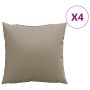 Decorative cushions 4 units taupe gray fabric 40x40 cm by vidaXL, Cushions - Ref: Foro24-314331, Price: 31,58 €, Discount: %