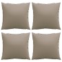 Cojines decorativos 4 uds tela gris taupé 40x40 cm de vidaXL, Cojines - Ref: Foro24-314331, Precio: 31,58 €, Descuento: %