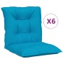 Low back garden chair cushion 6 pcs blue fabric 100x50x7 cm by vidaXL, Cushions for chairs and sofas - Ref: Foro24-314292, Pr...