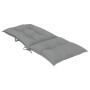 Cojín silla de jardín respaldo alto 6 uds tela gris 120x50x7 cm de vidaXL, Cojines para sillas y sofás - Ref: Foro24-314238, ...