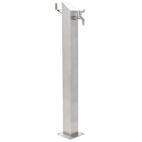 Columna de agua de jardín acero inoxidable cuadrada 95 cm de vidaXL, Sistemas de riego - Ref: Foro24-45453, Precio: 108,22 €,...