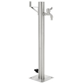 Columna de agua de jardín acero inoxidable redonda 65 cm de vidaXL, Sistemas de riego - Ref: Foro24-45457, Precio: 83,99 €, D...