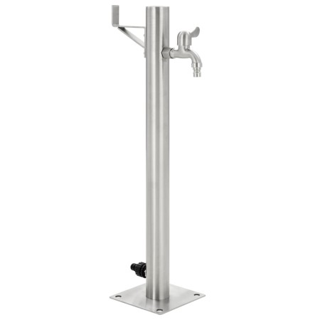 Columna de agua de jardín acero inoxidable redonda 65 cm de vidaXL, Sistemas de riego - Ref: Foro24-45457, Precio: 85,90 €, D...