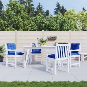 Gartenstuhlkissen niedrige Rückenlehne 4 Stück blauer Stoff 100x50x7 cm von vidaXL, Kissen für Stühle und Sofas - Ref: Foro24...