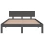 Estructura de cama madera maciza gris King Size 150x200 cm de vidaXL, Camas y somieres - Ref: Foro24-810502, Precio: 152,01 €...