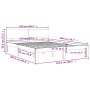 Estructura de cama madera maciza gris King Size 150x200 cm de vidaXL, Camas y somieres - Ref: Foro24-810502, Precio: 152,01 €...