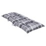 High back garden chair cushion 4 units gray plaid 120x50x7 cm by vidaXL, Cushions for chairs and sofas - Ref: Foro24-314276, ...