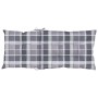 High back garden chair cushion 4 units gray plaid 120x50x7 cm by vidaXL, Cushions for chairs and sofas - Ref: Foro24-314276, ...