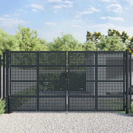 Anthracite gray steel garden gate 400x250 cm by vidaXL, garden gates - Ref: Foro24-154576, Price: 1,00 €, Discount: %