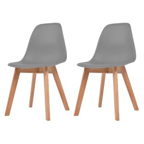 Dining chairs 2 units gray plastic by vidaXL, dining chairs - Ref: Foro24-244774, Price: 104,99 €, Discount: %