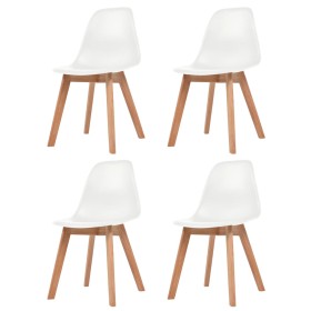 Sillas de comedor 4 unidades plástico blanco de vidaXL, Sillas de comedor - Ref: Foro24-244772, Precio: 172,99 €, Descuento: %