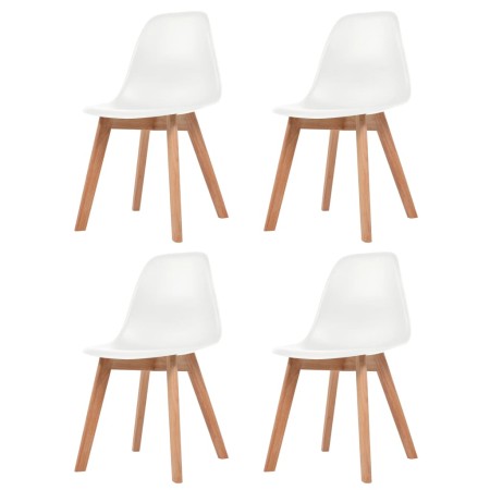 Dining chairs 4 units white plastic by vidaXL, dining chairs - Ref: Foro24-244772, Price: 184,59 €, Discount: %