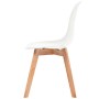 Dining chairs 4 units white plastic by vidaXL, dining chairs - Ref: Foro24-244772, Price: 184,59 €, Discount: %