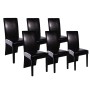 Sillas de comedor 6 unidades cuero artificial negro de vidaXL, Sillas de comedor - Ref: Foro24-160295, Precio: 367,15 €, Desc...