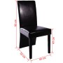 Sillas de comedor 6 unidades cuero artificial negro de vidaXL, Sillas de comedor - Ref: Foro24-160295, Precio: 367,15 €, Desc...