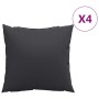 Decorative cushions 4 units black fabric 50x50 cm by vidaXL, Cushions - Ref: Foro24-314345, Price: 45,99 €, Discount: %