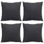 Decorative cushions 4 units black fabric 50x50 cm by vidaXL, Cushions - Ref: Foro24-314345, Price: 45,99 €, Discount: %