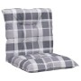 Garden chair cushion low backrest 4 pcs gray plaid fabric by vidaXL, Cushions for chairs and sofas - Ref: Foro24-314321, Pric...